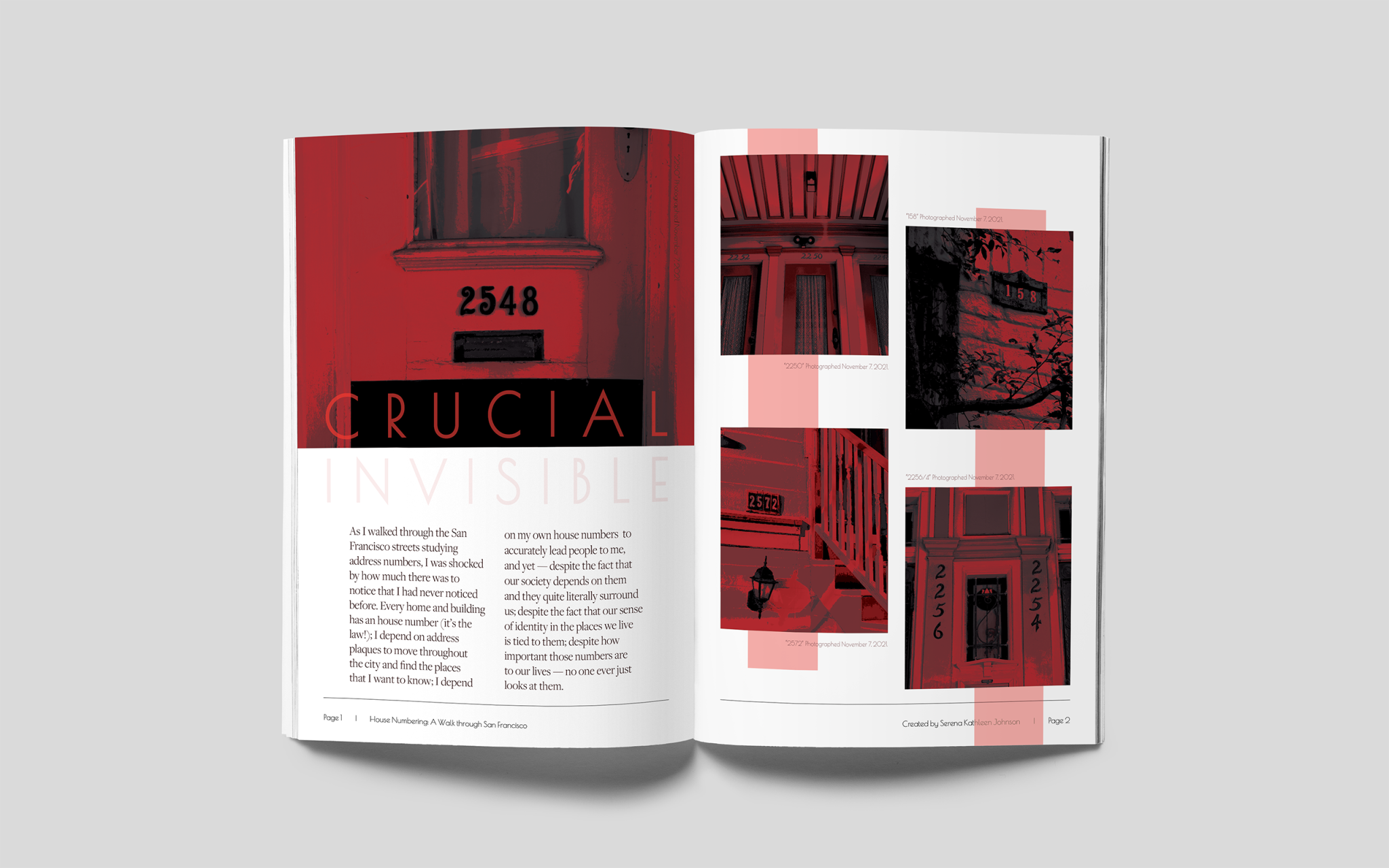 "House Numbering" magazine spread.