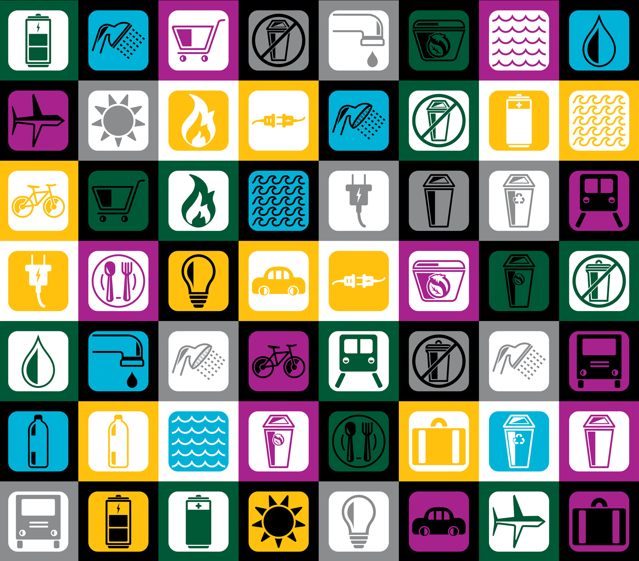 Living Green Campaign, official icon set.