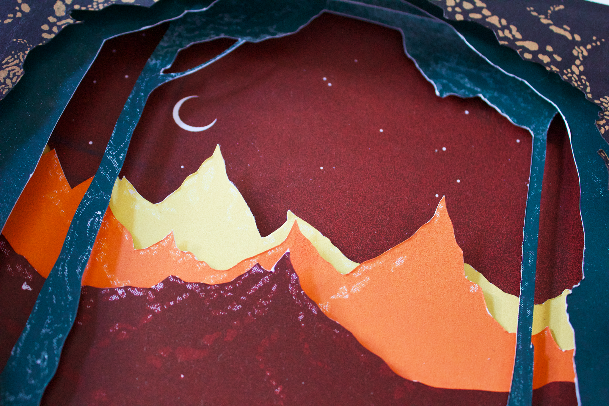 "Vibrant Hollows" close-up.